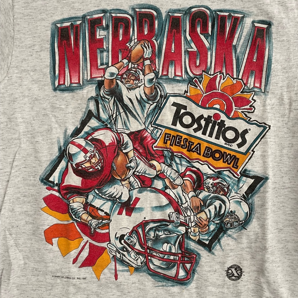 Vintage 90s Nebraska Cornhuskers Tostitos Fiesta Bowl shirt - Picture 2 of 6